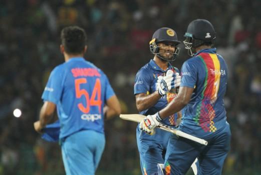Kusal Perera's brilliant 66 off 37 balls and some crucial contributions from the middle-order helped Sri Lanka beat India by five wickets in the opening match of the Nidahas Trophy Twenty20 International (T20I) cricket tri-series here on Tuesday.