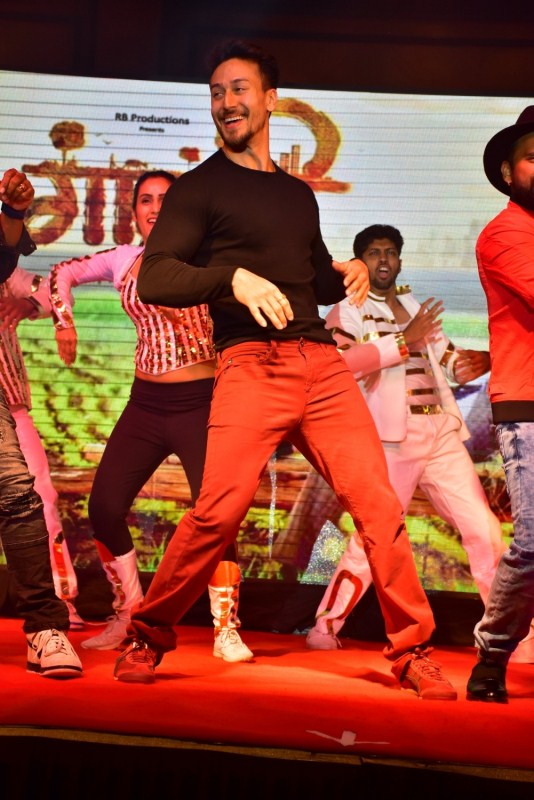 Tiger Shroff performs at the trailer launch of the film Gavthi in Mumbai. Tiger Shroff,actor Tiger Shroff,Tiger Shroff dance,Gavthi trailer,Gavthi movie trailer,Gavthi,bollywood movie Gavthi