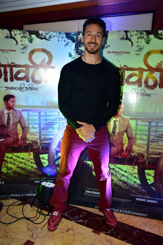 Tiger Shroff attends Gavthi trailer launch in Mumbai. Tiger Shroff,actor Tiger Shroff,Tiger Shroff dance,Gavthi trailer,Gavthi movie trailer,Gavthi,bollywood movie Gavthi