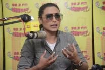 Bollywood actress Rani Mukerji promotes her upcoming movie Hichki at Radio Mirchi.