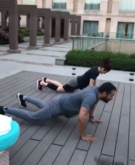 The whole team is having a gala time and we can see that from the cast and crew's social media. Taapsee Pannu and Anurag Kashyap,Taapsee Pannu,Anurag Kashyap,Taapsee Pannu workout,Anurag Kashyap workout,Manmarziyaan,anurag kashyap film