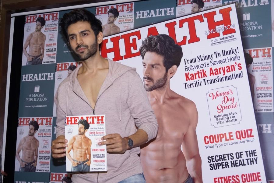 Kartik believes to obtain the desired body shape, one needs to be disciplined while exercising and should try to achieve it the natural way. Sonu Ke Ki Titu Sweety,Kartik Aaryan,Health and Nutrition Magazine,actor Kartik Aaryan,Kartik Aaryan on Magazine,Kartik Aaryan on Nutrition Magazine