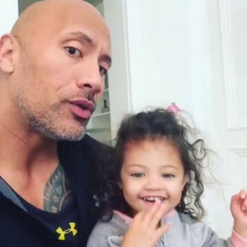 Actor Dwayne Johnson is teaching his two-year-old daughter the value of girl power, after she faced a health scare.