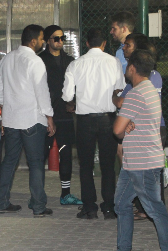 Ranveer Singh spotted at football ground Bandra. Ranveer Singh and Dino Morea,Ranveer Singh,Dino Morea,Dino Morea spotted at football ground,Ranveer Singh spotted at football ground