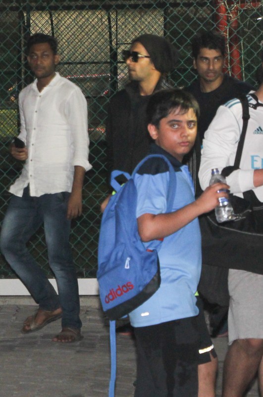 Bollywood actor Ranveer Singh spotted at football ground Bandra, Mumbai. Ranveer Singh and Dino Morea,Ranveer Singh,Dino Morea,Dino Morea spotted at football ground,Ranveer Singh spotted at football ground