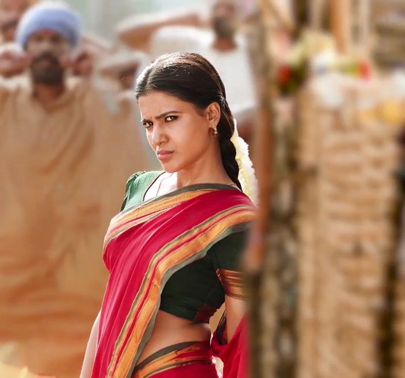 Samantha Akkineni is sharing the screen space with Actor Ram Charan. Samantha,actress Samantha,Samantha Ruth Prabhu,Samantha in Rangasthalam,Rangasthalam,Rangasthalam movie,Rangasthalam poster,Samantha poster,Samantha wallpaper,Rangamma Mangamma