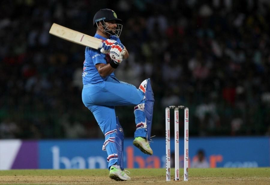 The first one to go was Raina in the seventh over. His time at the crease was cut short by Nuwan Pradeep when scoreboard was reading 62 runs. India beat Sri Lanka,India defeated Sri Lanka,Suresh Raina,Lokesh Rahul,Manish Pandey,Dinesh Karthik,Nidahas Trophy