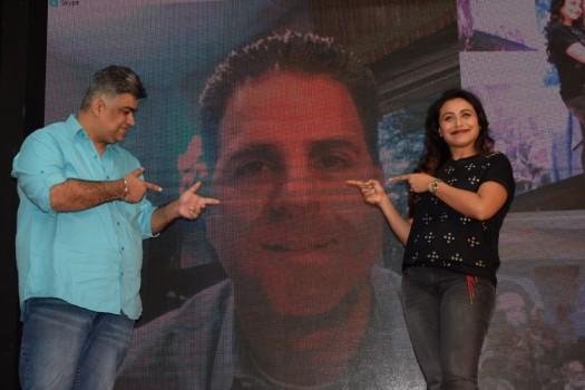 Rani Mukerji and director Siddharth P Malhotra during a special screening of her upcoming film 