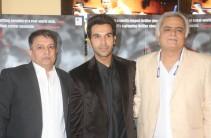 Director Hansal Mehta and actor Rajkummar Rao during the trailer launch of their upcoming film "Omerta" in New Delhi on March 14, 2018.
