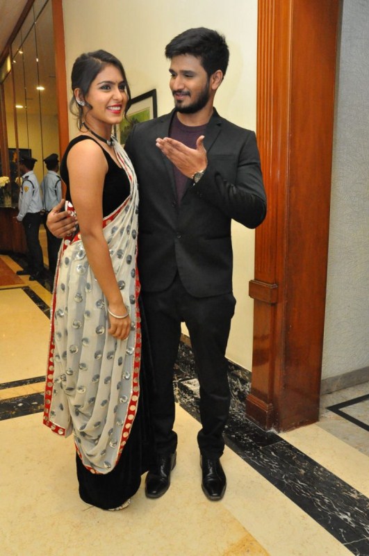 Samyuktha Hegde and Nikhil at Kirrak Party pre-release event. Nikhil Siddharth,Simran Pareenja,Samyuktha Hegde,Kirrak Party pre-release event,Kirrak Party pre-release,Kirrak Party,Kirrak Party pics,Kirrak Party images,Kirrak Party posters,Kirrak Party wallpapers