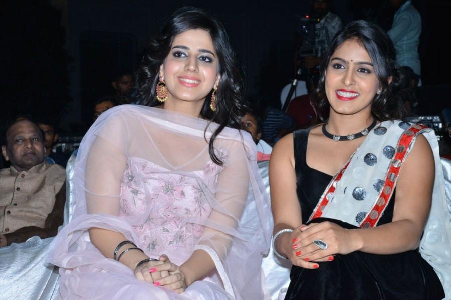 Simran Pareenja and Samyuktha Hegde at Kirrak Party pre-release event. Nikhil Siddharth,Simran Pareenja,Samyuktha Hegde,Kirrak Party pre-release event,Kirrak Party pre-release,Kirrak Party,Kirrak Party pics,Kirrak Party images,Kirrak Party posters,Kirrak Party wallpapers