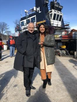 Former co-stars Anupam Kher and Priyanka Chopra had a mini-reunion on Quantico set.