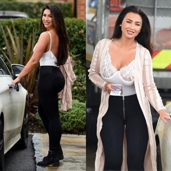 Lauren Goodger shows off her slimmed down figure after weight loss.