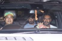 Ajay Devgn attends the special screening of Raid held at Sunny Super Sound in Mumbai.