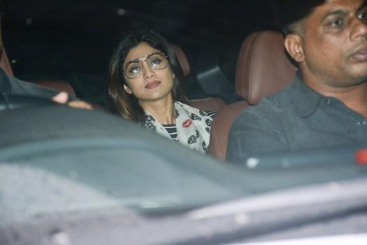 Shilpa Shetty gets clicked on her arrival at the special screening of Hichki at Yash Raj Studio.