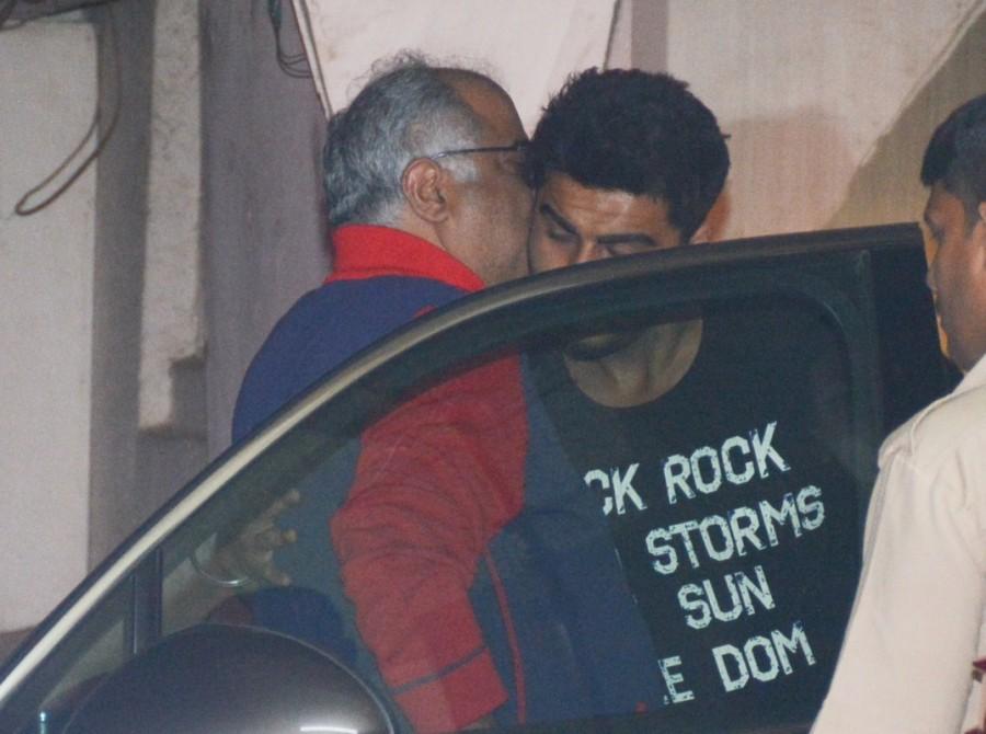 Arjun and Boney Kapoor Boney Kapoor,Janhvi Kapoor,Khushi Kapoor,Mohit Marwah,Arjun Kapoor,Boney Kapoor with Janhvi Kapoor,Arjun Kapoor house