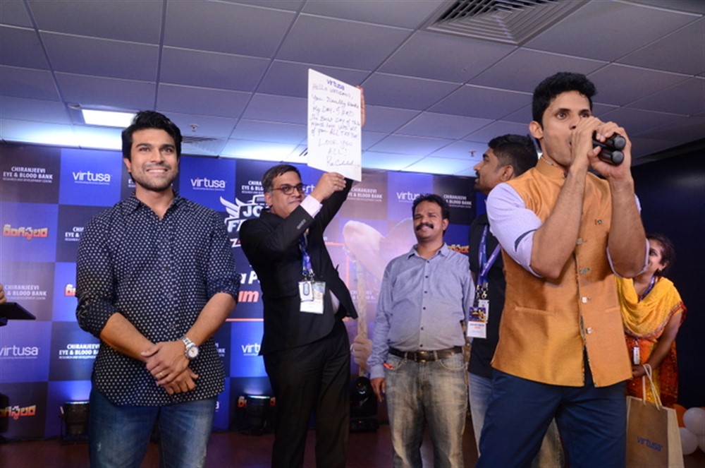 Mega Power Star Ram Charan at Virtusa IT Software Company Josh Fantasy Season 4. Ram Charan,actor Ram Charan,Ram Charan Teja,Virtusa Josh fantasy season 4,Virtusa Josh fantasy,Mega Power Star Ram Charan,Rangasthalam,Rangasthalam actor