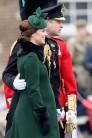 Catherine, Duchess of Cambridge and Prince William, Duke Of Cambridge attend the annual Irish Guards St Patrick's Day Parade at Cavalry Barracks on March 17, 2018 in Hounslow, England.