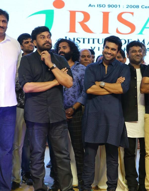 Chiranjeevi Ram Charan Samantha And Pooja Hegde At Rangasthalam Pre