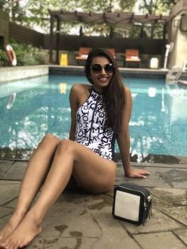 Actress Radhika Apte is chilling at the poolside.