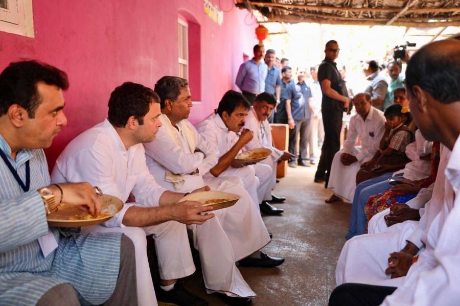 Congress President Rahul Gandhi along with Karnataka CM Siddaramaiah interacts with the fishermen community of Thenka Yermal, Udupi. Rahul Gandhi and Siddaramaiah,Rahul Gandhi,Siddaramaiah,Congress President Rahul Gandhi,CM Siddaramaiah,Thenka Yermal
