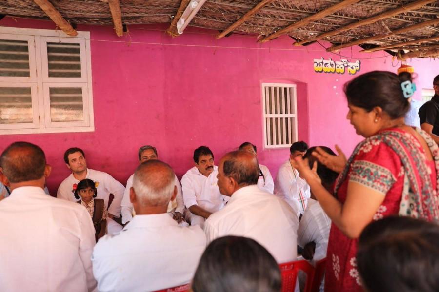 Congress President Rahul Gandhi along with Karnataka CM Siddaramaiah interacts with the fishermen community of Thenka Yermal on 20th March in Udupi. Rahul Gandhi and Siddaramaiah,Rahul Gandhi,Siddaramaiah,Congress President Rahul Gandhi,CM Siddaramaiah,Thenka Yermal