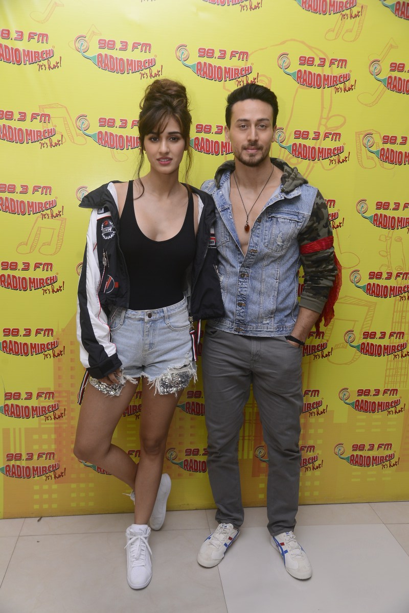 Tiger Shroff and Disha Patani promote Baaghi 2 at Radio Mirchi in Mumbai on 19th March 2018. Tiger Shroff and Disha Patani,Tiger Shroff,Disha Patani,Baaghi 2,Baaghi 2 promotion,Baaghi 2 movie promotion,Radio Mirchi