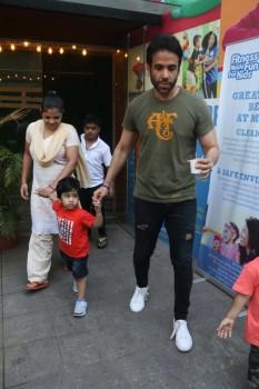 Tushar Kapoor with his son Lakshya spotted at Bandra.