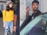 Indian cricketer Hardik Pandya and Bollywood actress Elli Avram spotted at Filmistan studio.