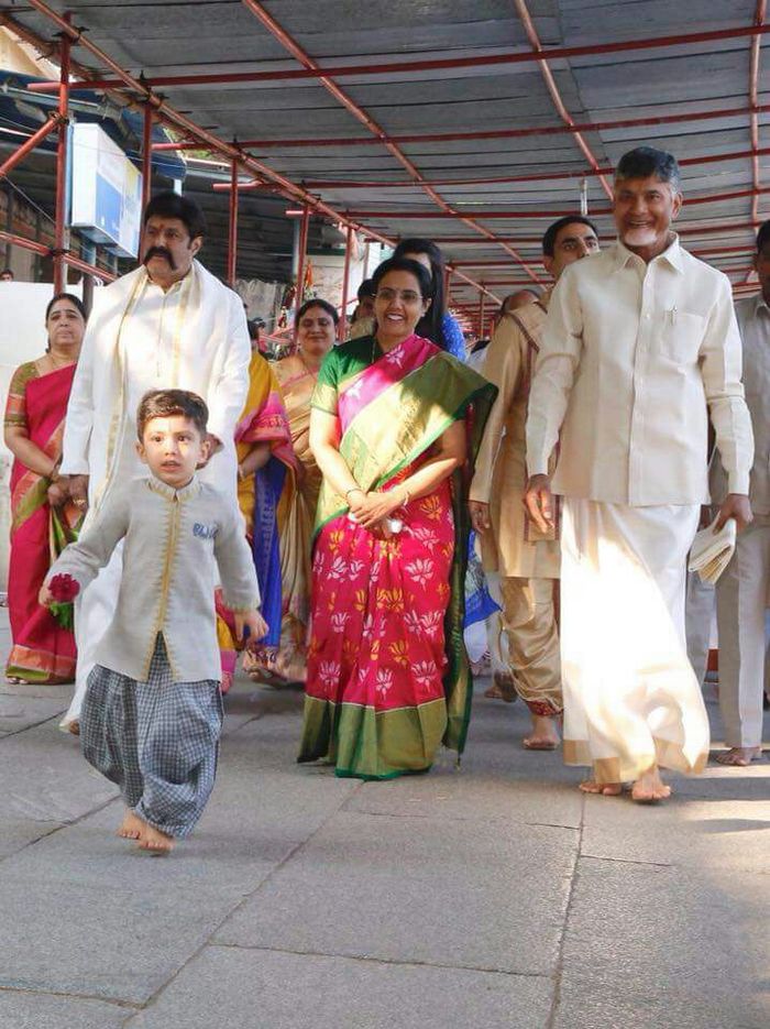Nandamuri Balakrishna and Chandrababu Naidu celebrate grandson Devansh's birthday in Tirumala. Nandamuri Balakrishna,Nandamuri Balakrishna grandson,Balakrishna grandson,Chandrababu Naidu,Chandrababu Naidu grandson,Devansh,Devansh birthday,Devansh birthday pics,Devansh birthday images