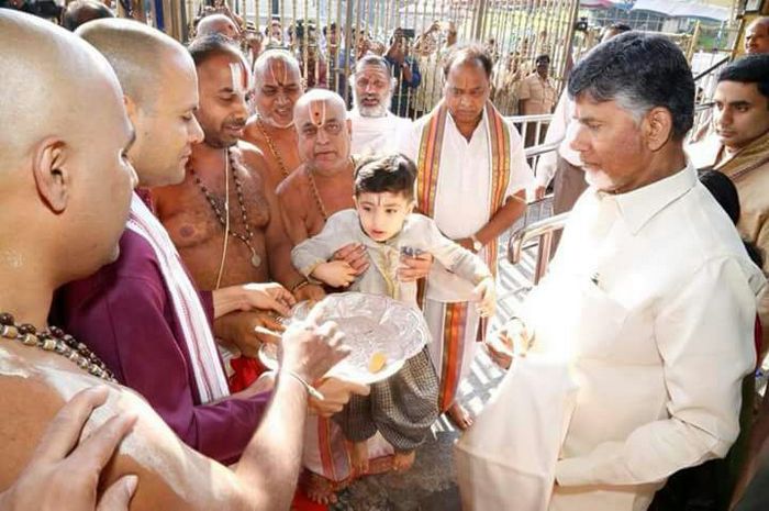 Andhra Pradesh CM Chandrababu Naidu visits Tirupati and Tirumala on March 20 and 21 to celebrate his grandson Devansh's birthday. Nandamuri Balakrishna,Nandamuri Balakrishna grandson,Balakrishna grandson,Chandrababu Naidu,Chandrababu Naidu grandson,Devansh,Devansh birthday,Devansh birthday pics,Devansh birthday images