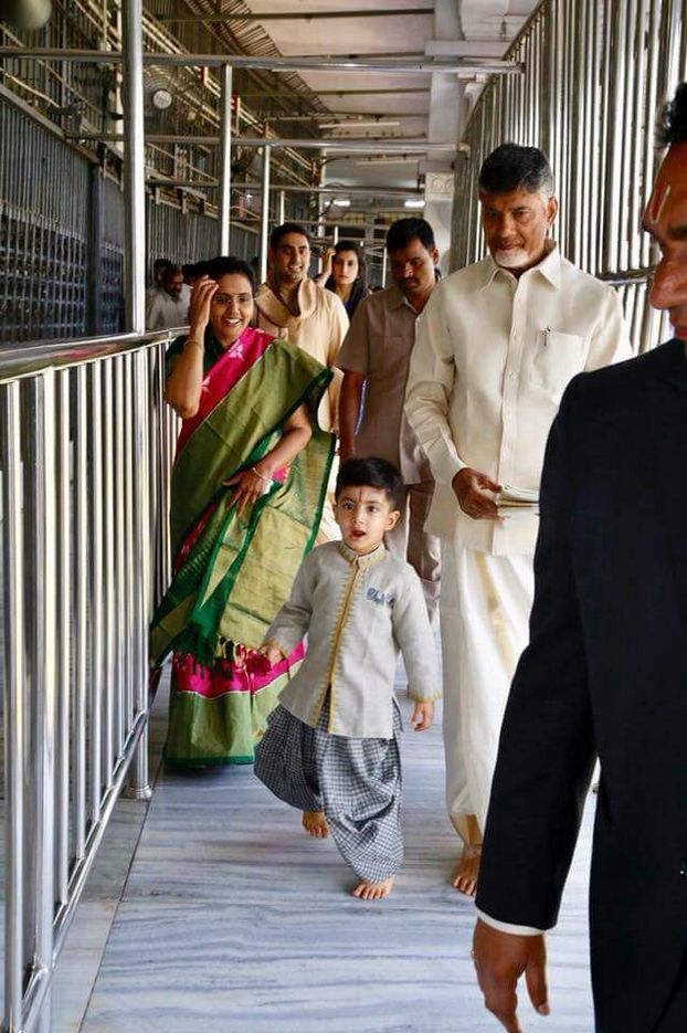 Nandamuri Balakrishna and Nara family in Tirumala on occasion of Devansh's birthday. Nandamuri Balakrishna,Nandamuri Balakrishna grandson,Balakrishna grandson,Chandrababu Naidu,Chandrababu Naidu grandson,Devansh,Devansh birthday,Devansh birthday pics,Devansh birthday images
