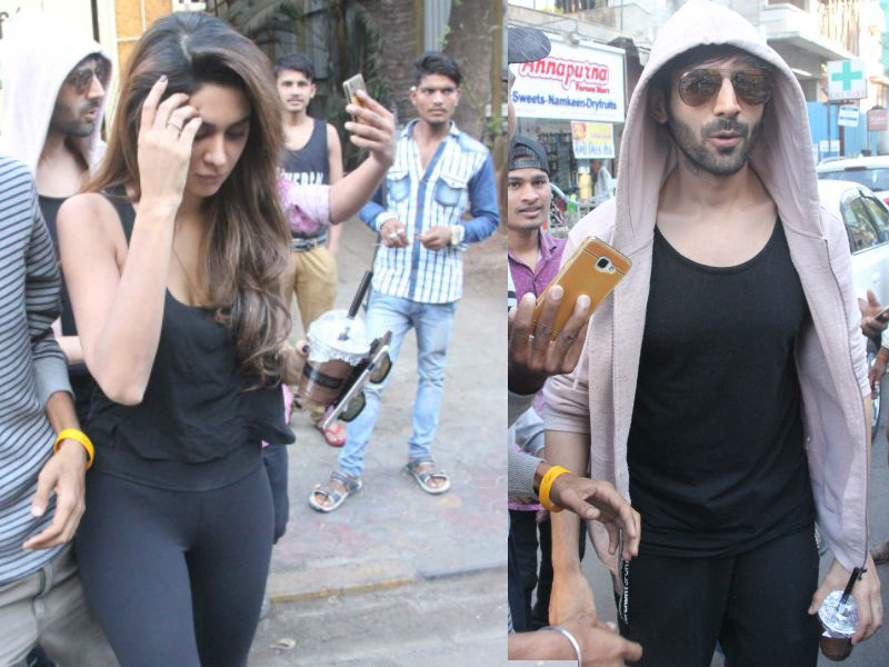 Sonu Ke Titu Ki Sweety actor Kartik Aryan spotted with a mystery girl at Farmer's cafe in Bandra, Mumbai. Sonu Ke Titu Ki Sweety,Sonu Ke Titu Ki Sweety actor,Kartik Aaryan,actor Kartik Aaryan,Kartik Aaryan girlfriend,Kartik Aaryan girlfriend pics,Kartik Aaryan girlfriend images,Kartik Aryan with girlfriend