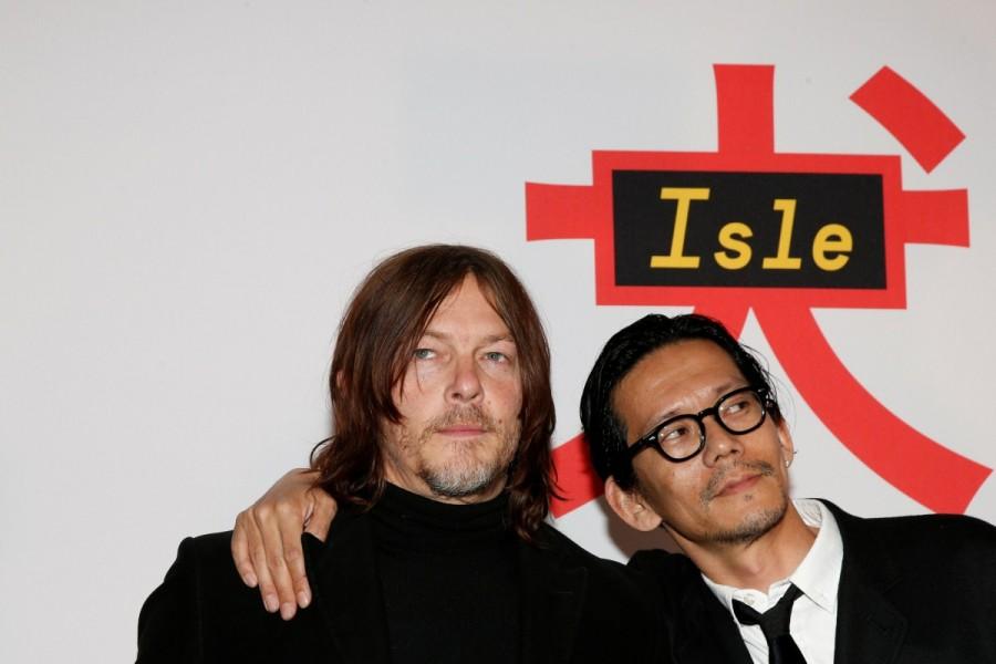 Cast members Norman Reedus and Kunichi Nomura pose together during at Isle of Dogs special screening. Wes Anderson,Jeff Goldblum,Greta Gerwig,Isle of Dogs,Isle of Dogs special screening,Isle of Dogs special screening pics,Isle of Dogs pics,Isle of Dogs images,Isle of Dogs cast
