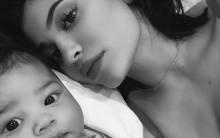 Reality TV star Kylie Jenner shares first selfies with a gorgeous daughter Stormi Webster. She shared a picture on Instagram with the caption, "stormiiiiiiiii".
