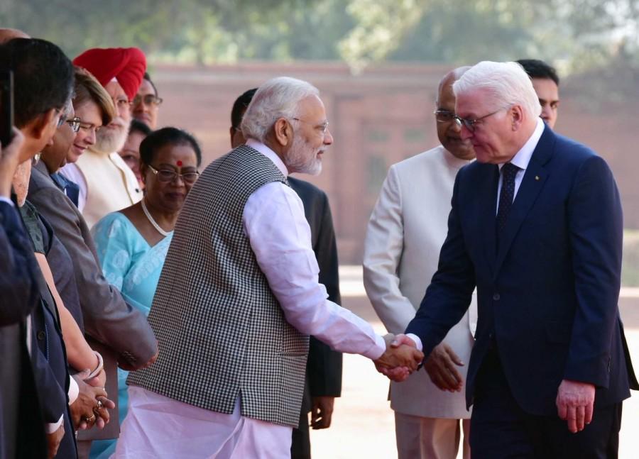 Later in the day, Steinmeier will hold a bilateral meeting with Modi to explore ways to further broad base ties between the two countries. German President Frank-Walter Steinmeier,Frank-Walter Steinmeier,Frank-Walter Steinmeier in India,Ram Nath Kovind,Prime Minister Narendra Modi,Narendra Modi,PM Narendra Modi