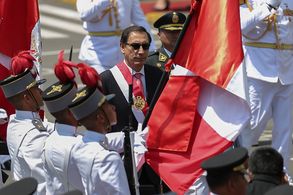 Peru's new President Martin Vizcarra leaves the Congress in Lima and heads to the presidential palace after swearing in on March 23, 2018. Vizcarra was sworn in as Peru's new president after, as vice president, he was catapulted to the post when Pedro Pablo Kuczynski resigned to avoid impeachment. Martin Vizcarra,Peru new President,President Martin Vizcarra,Vizcarra