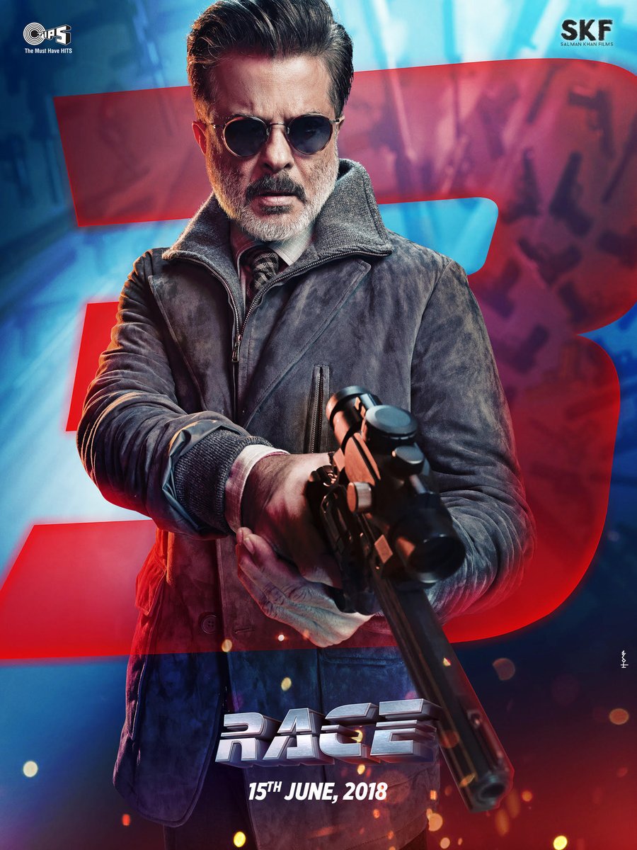 Anil Kapoor as Shamsher: Bhaiji Humre boss. Race 3,Race 3 logo,Race 3 first look,Race 3 poster,salman khan race 3,Jacqueline Fernandez,Jacqueline Fernandez Race 3,Salman Khan,Salman Khan pics