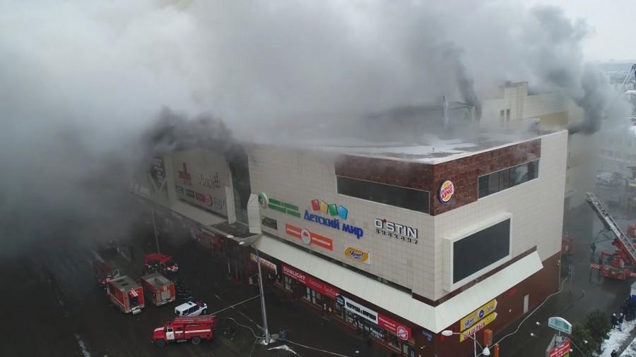 Still photo taken from video provided by Russian Emergencies Ministry shows a site of a fire at a shopping mall in Kemerovo, Russia March 25, 2018. Russian shopping mall,fire at Russian shopping mall,Soviet Union,deadliest fires,shopping mall fire