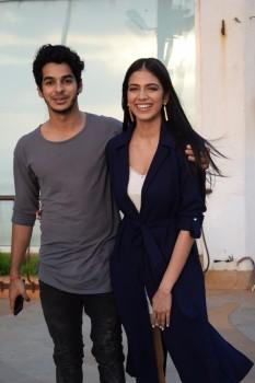 Ishaan Khatter and Malavika Mohanan during an interview for upcoming film 