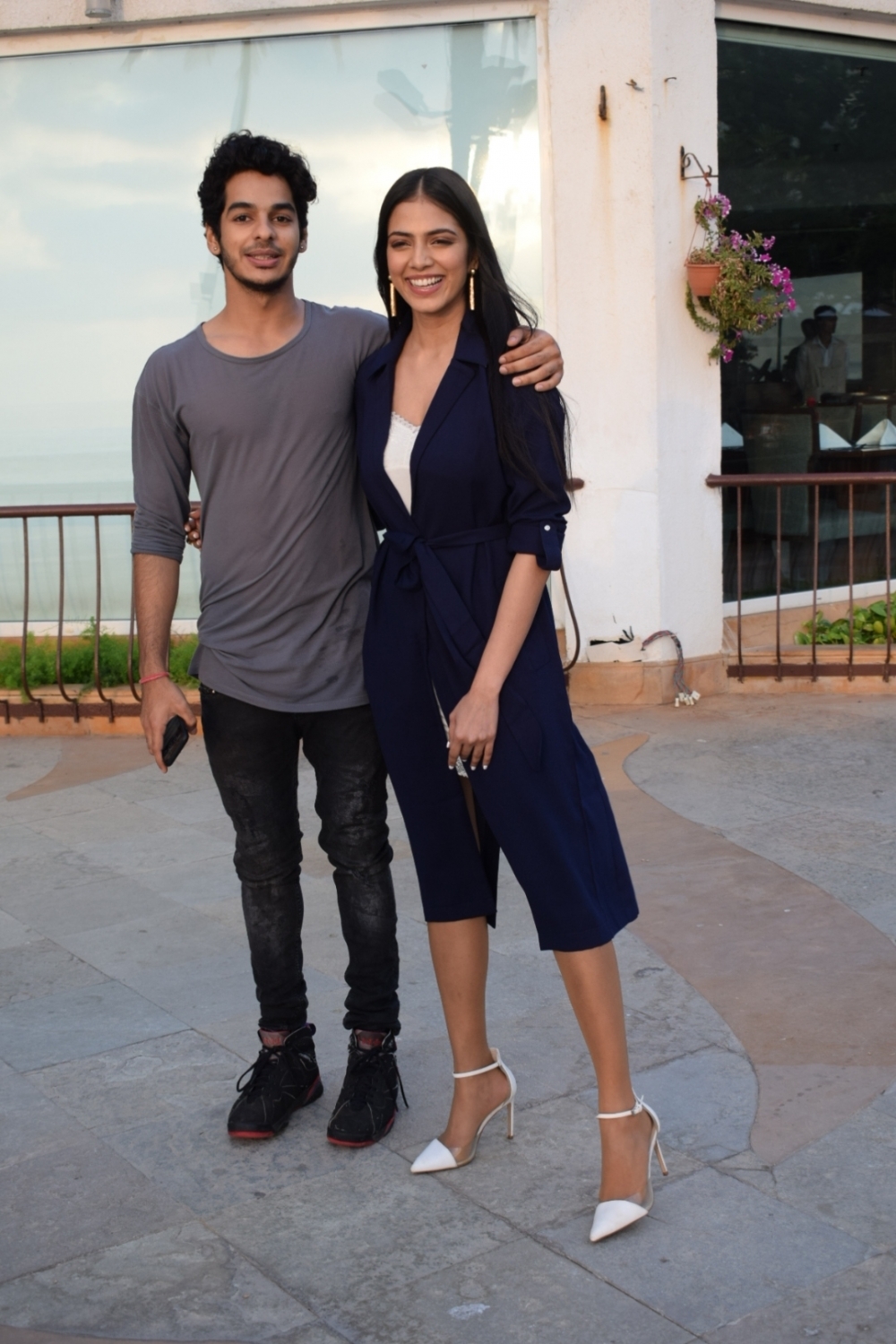 Actors Ishaan Khatter and Malavika Mohanan during an interview for their upcoming film "Beyond The Clouds". Ishaan Khatter and Malavika Mohanan,Ishaan Khatter,Malavika Mohanan,Beyond The Clouds,Beyond The Clouds movie,Beyond The Clouds promotion,Beyond The Clouds movie promotion,Beyond The Clouds pics,Beyond The Clouds images