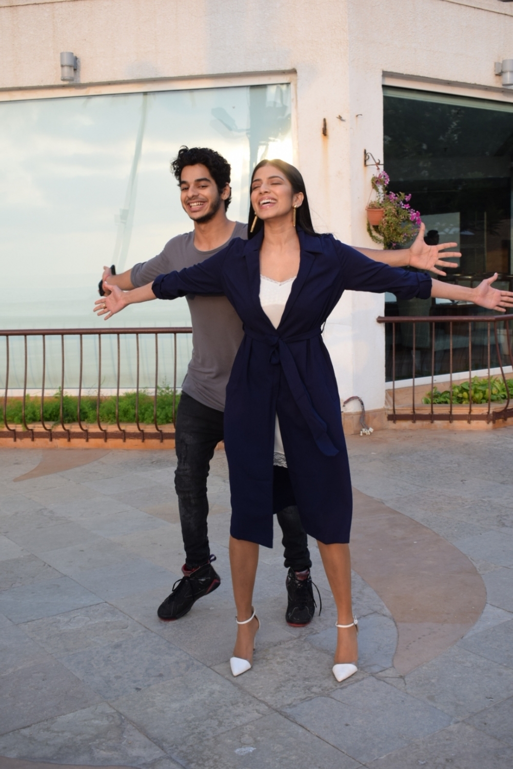 Actors Ishaan Khatter and Malavika Mohanan during an interview for their upcoming film "Beyond The Clouds", on March 30, 2018. Ishaan Khatter and Malavika Mohanan,Ishaan Khatter,Malavika Mohanan,Beyond The Clouds,Beyond The Clouds movie,Beyond The Clouds promotion,Beyond The Clouds movie promotion,Beyond The Clouds pics,Beyond The Clouds images