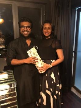 Namratha invites Ram Charan for Bharat Ane Nenu audio launch personally.