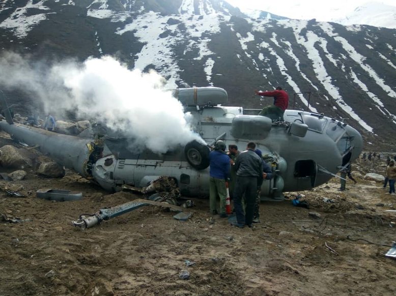 An Indian Air Force (IAF) helicopter crash-landed in Kedarnath on Tuesday, police said. The accident took place when the MI-17 chopper was trying to land far from the Kedarnath shrine. IAF chopper crash,IAF chopper,IAF chopper accident,Kedarnath,Kedarnath temple