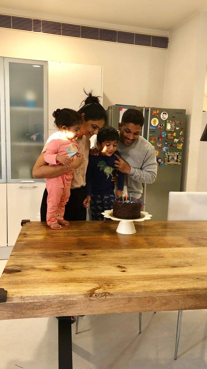 Tollywood's Stylish Star Allu Arjun celebrated his son Allu Ayaan's Birthday with his wife Sneha Reddy. Allu Arjun,Allu Ayaan,Allu Ayaan birthday,Allu Ayaan birthday celebration,Allu Ayaan birthday celebration pics,Allu Ayaan birthday celebration images,Allu Arjun son Allu Ayaan,Allu Arjun son Allu Ayaan birthday