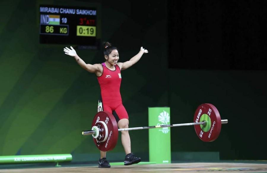 She registered 86 kg in the snatch and 110 kg in clean and jerk for a total of 196 kg. Mirabai Chanu,Mirabai Chanu weightlifter CWG 2018,Mirabai Chanu wins gold World Weightlifting Championship,Lifter Chanu wins gold,Commonwealth Games 2018