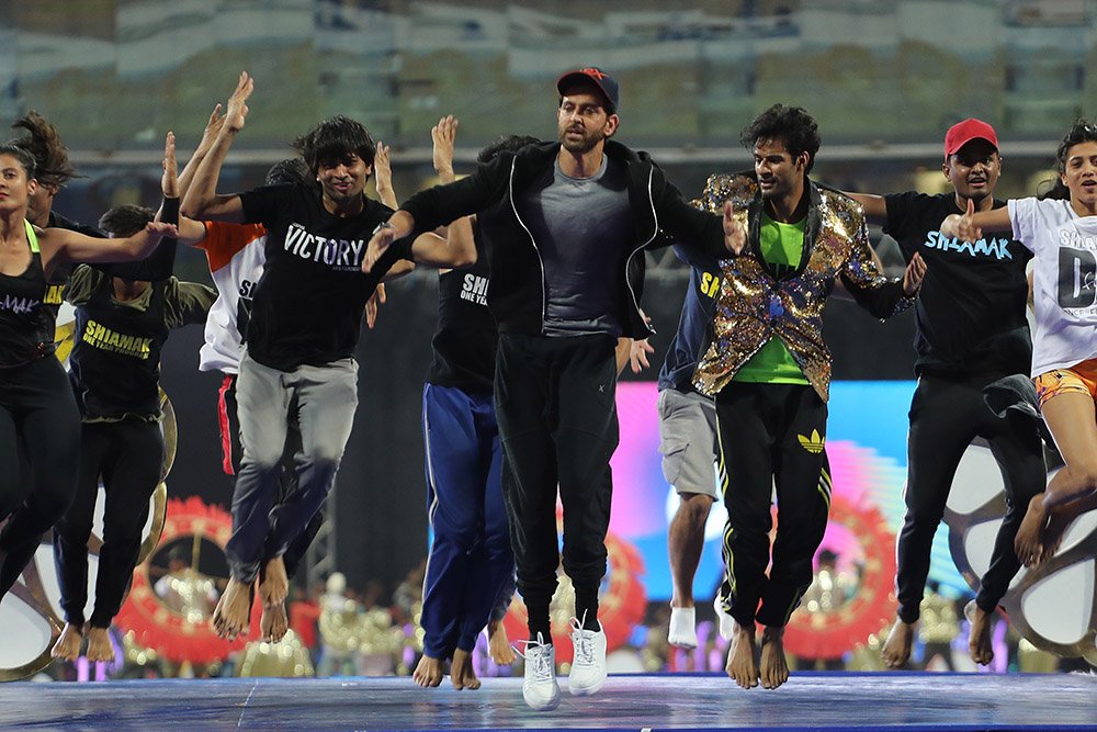 Bollywood actor Hrithik Roshan rehearses for the opening ceremony of the upcoming Indian Premier League (IPL), which begins on April 7. Hrithik Roshan,Jacqueline Fernandez,Tamannaah Bhatia,IPL opening ceremony,ipl opening ceremony performance,IPL opening ceremony pics,IPL 2018 opening ceremony,IPL opening ceremony images