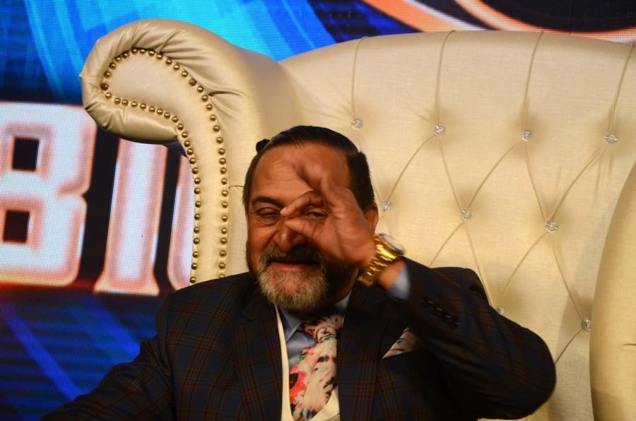 Actor Mahesh Manjrekar during the launch of Bigg Boss Marathi in Mumbai on April 6, 2018. Mahesh Manjrekar,actor Mahesh Manjrekar,Bigg Boss Marathi,Bigg Boss Marathi launch,Bigg Boss Marathi pics,Bigg Boss Marathi images