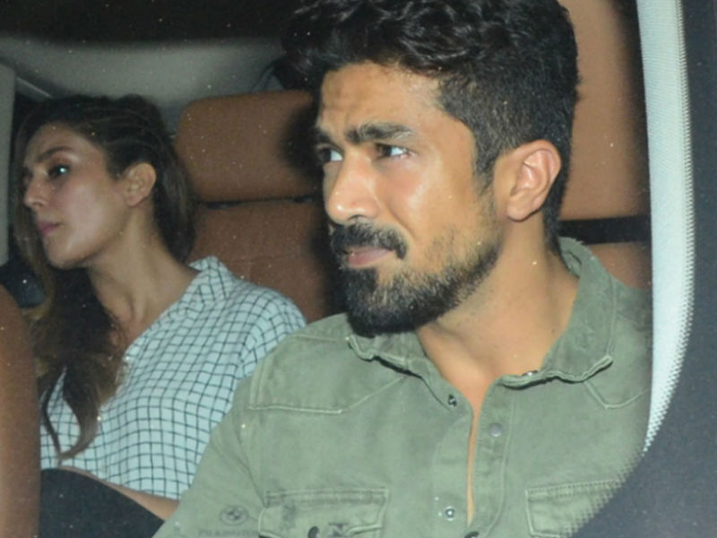 Hume Qureshi and Saqib Saleem arrive at Salman Khan's residence in Bandra, Mumbai on Apr 7, 2018. Katrina Kaif,Varun Dhawan,Jacqueline Fernandez,Hume Qureshi,Saqib Saleem,Athiya Shetty,Suniel Shetty,Malaika Arora,Salman Khan