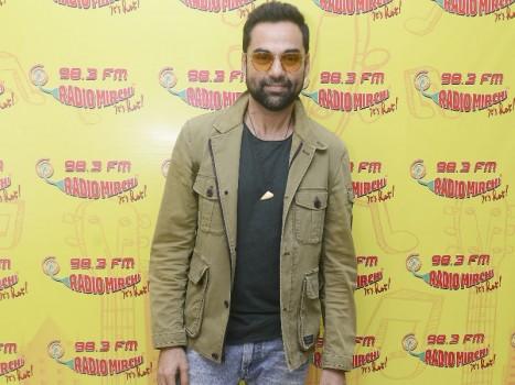 Bollywood actor Abhay Deol promotes his upcoming movie Nanu Ki Jaanu at Radio Mirchi studio in Mumbai, which also stars Patralekhaa.